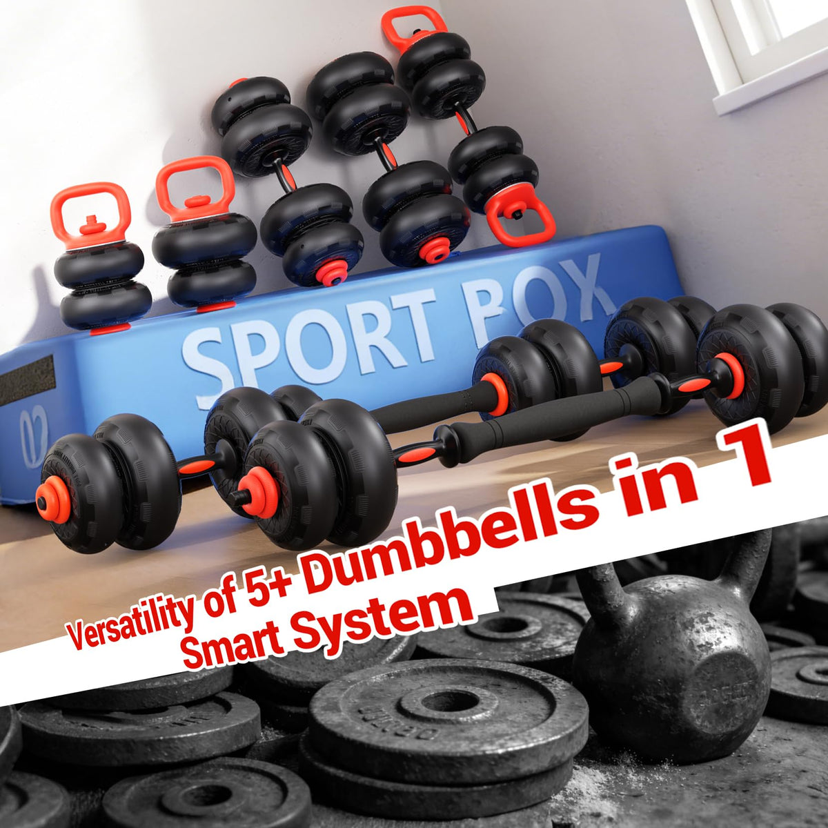 Adjustable Dumbbell Set with Connector O145303