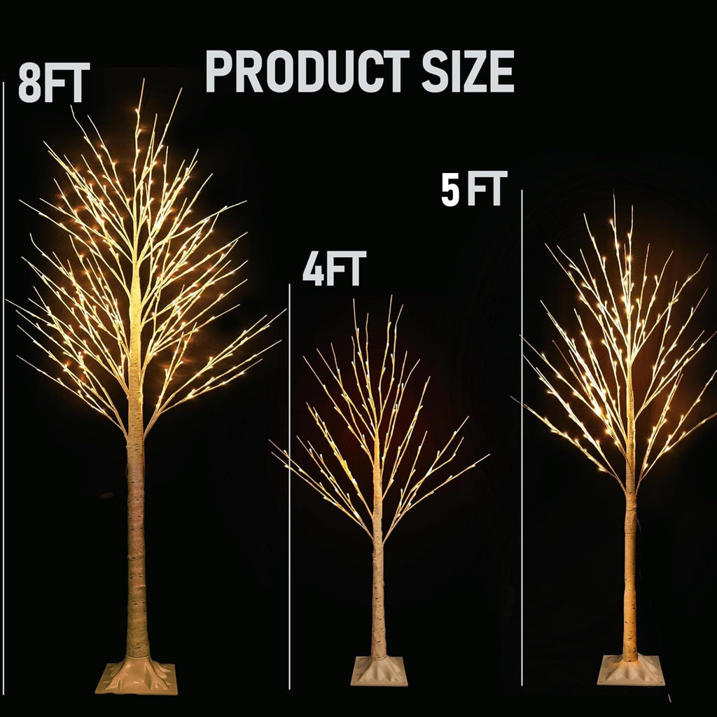 Light up Birch Tree 3 Pack Pre lit Christmas Tree G87704