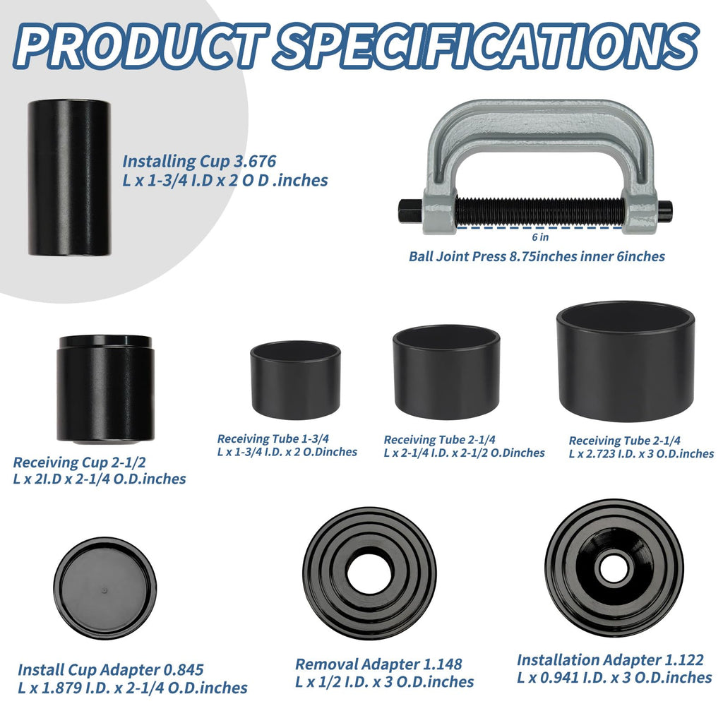 Heavy Duty U Joint Removal Tool Kit & Ball Joint Press Kit M960