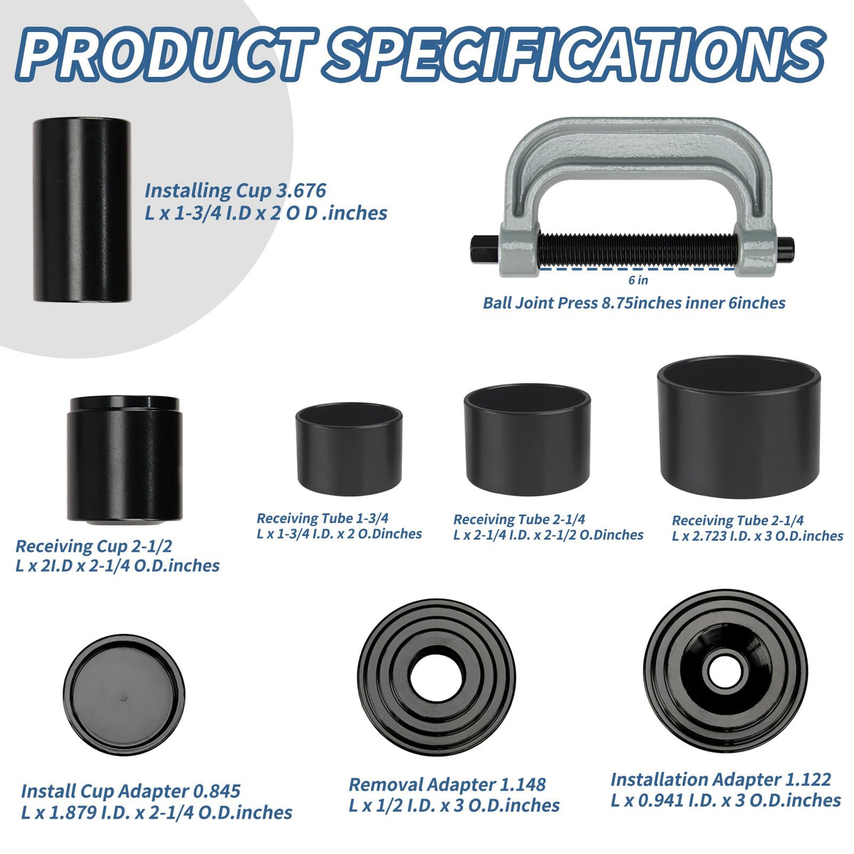 Heavy Duty U Joint Removal Tool Kit & Ball Joint Press Kit M960