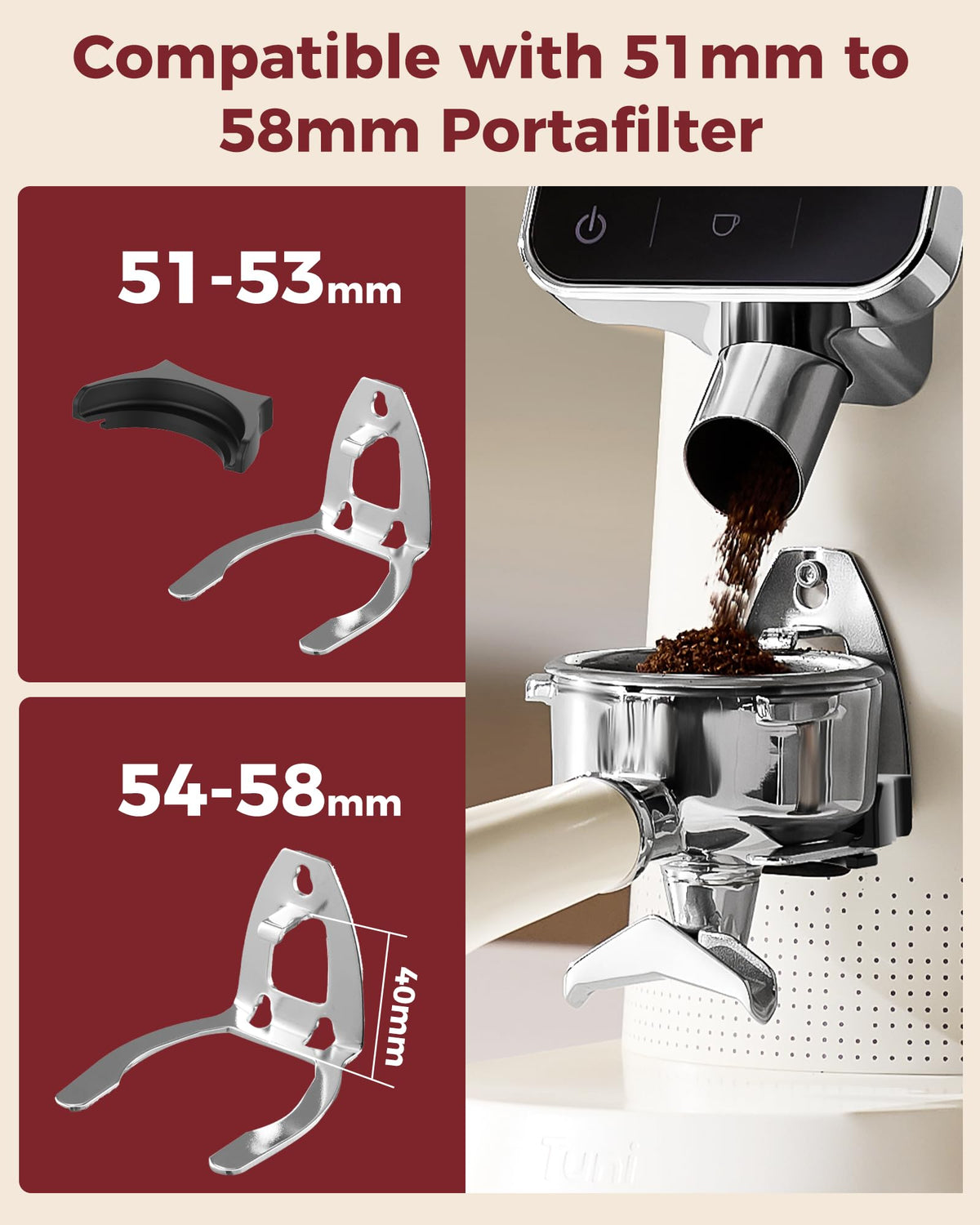 Conical Burr Coffee Grinder with 70 Grind Settings J715