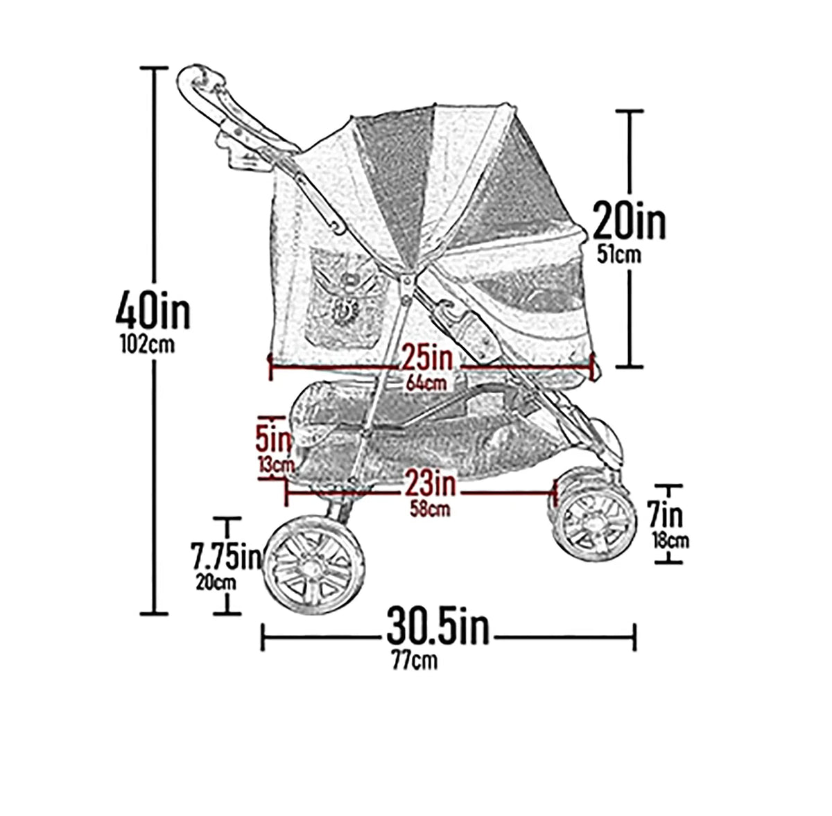 3 Wheel Pet Stroller R116