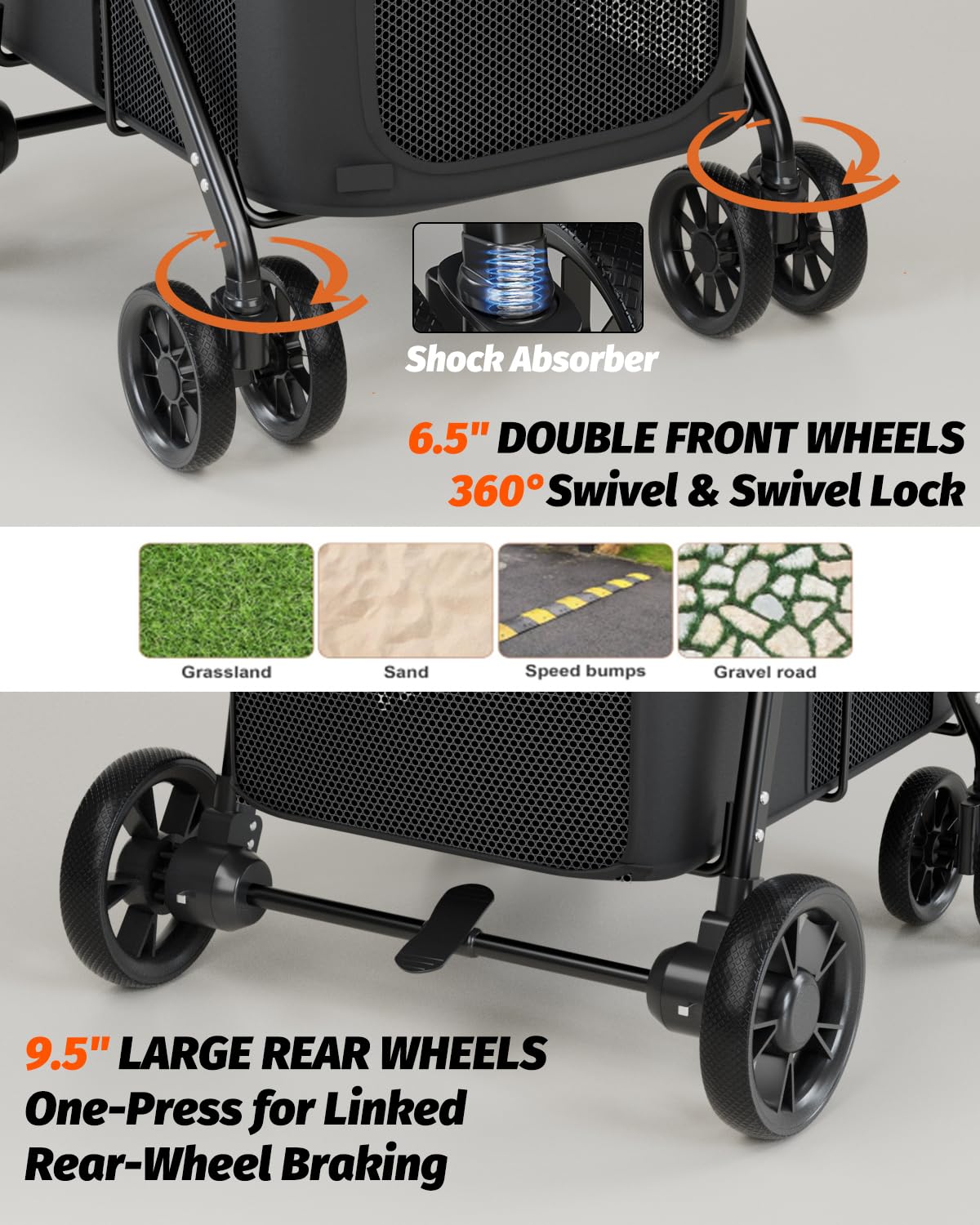 Black Dog Stroller F175
