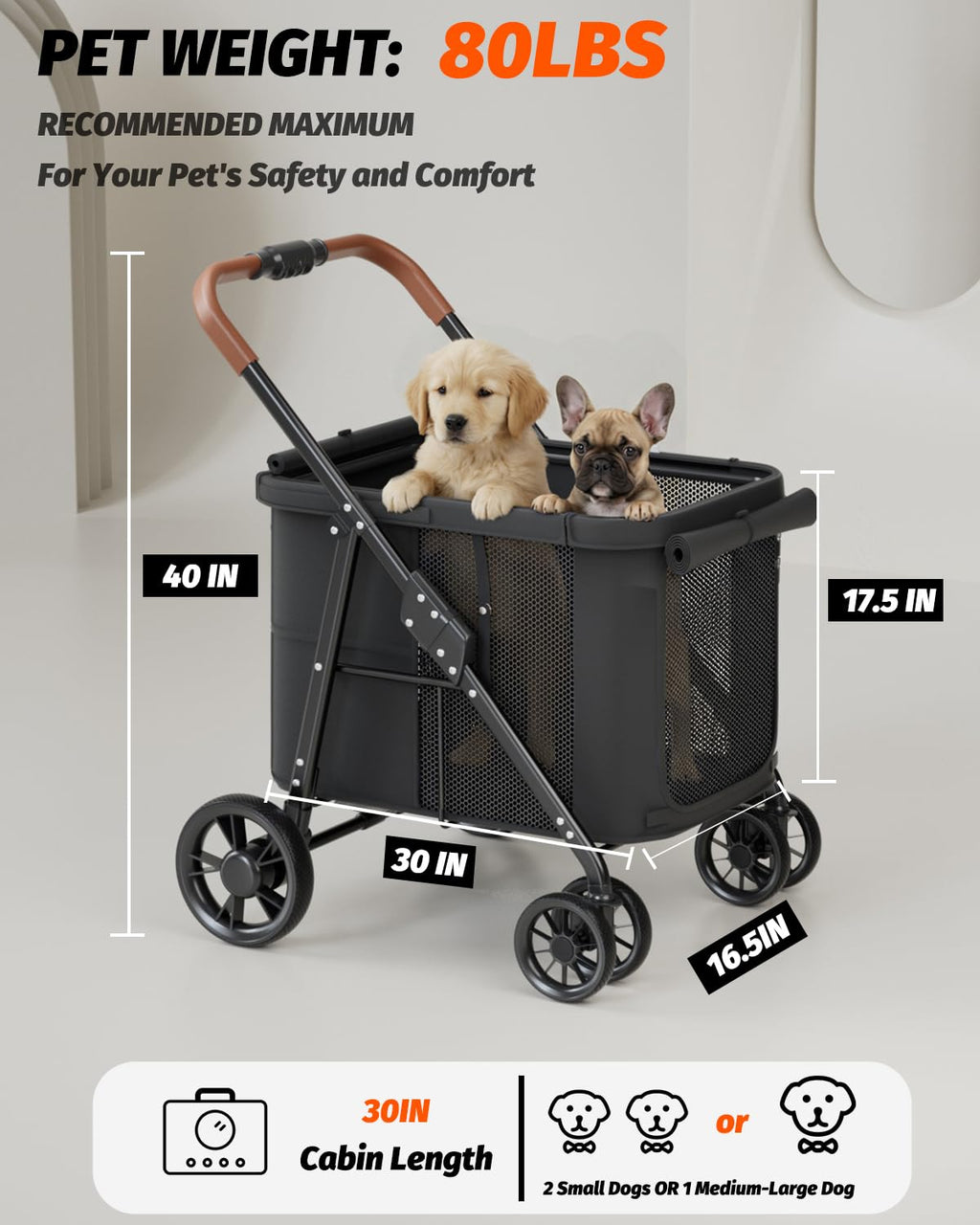 Black Dog Stroller F175
