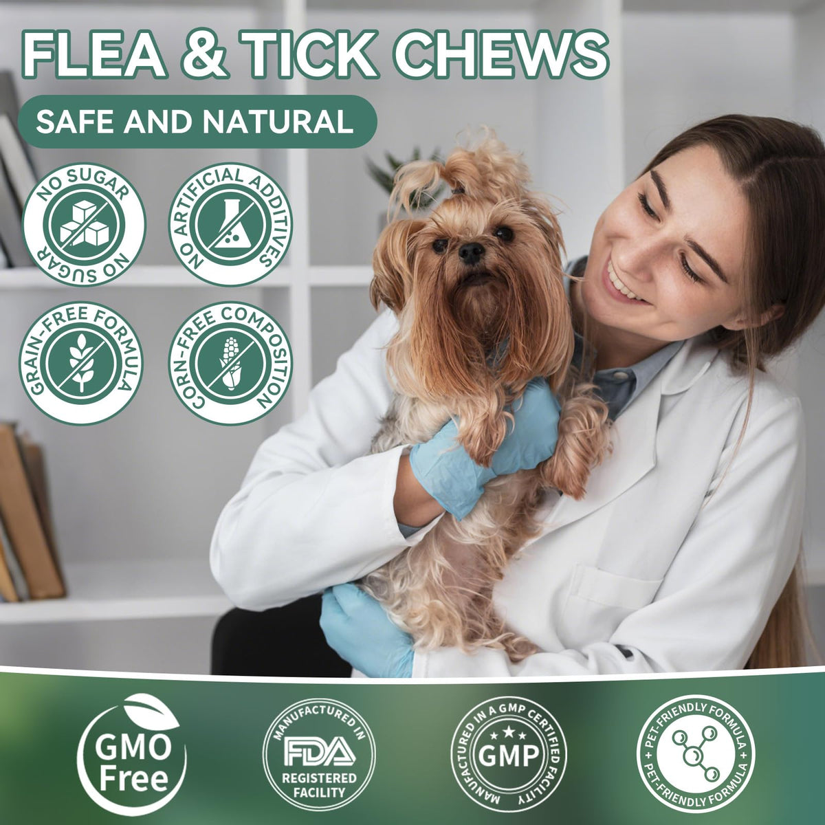 Flea and Tick Prevention for Dogs Chewable 200 Ct N297026