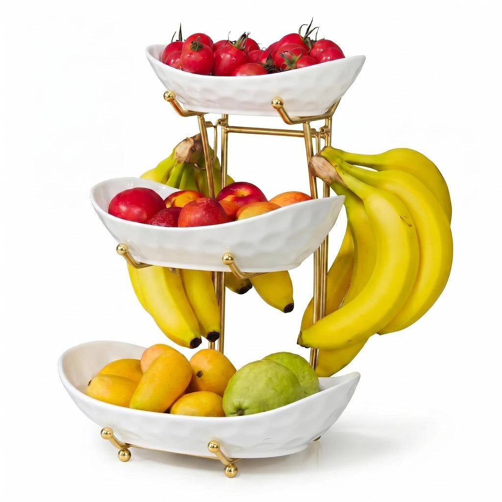 3 Tier Ceramic Fruit Bowl Stand C3899