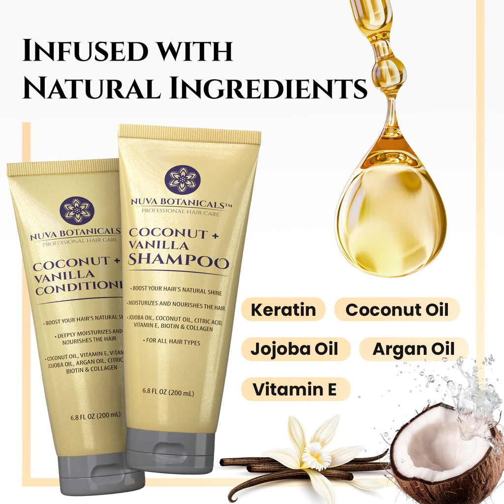 Coconut Shampoo & Conditioner Set 6.8 oz U206