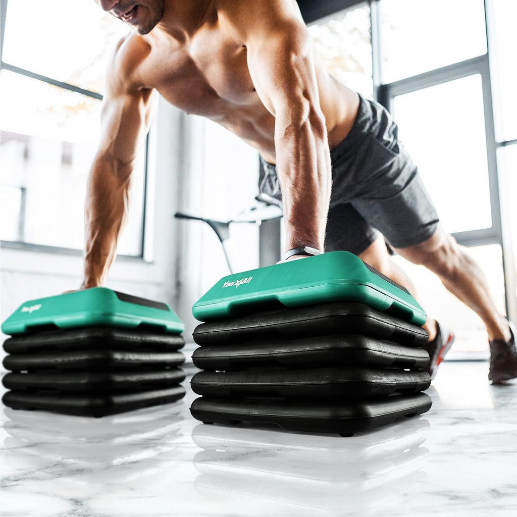 Adjustable Aerobic Step Platform with Stackable Risers J592977