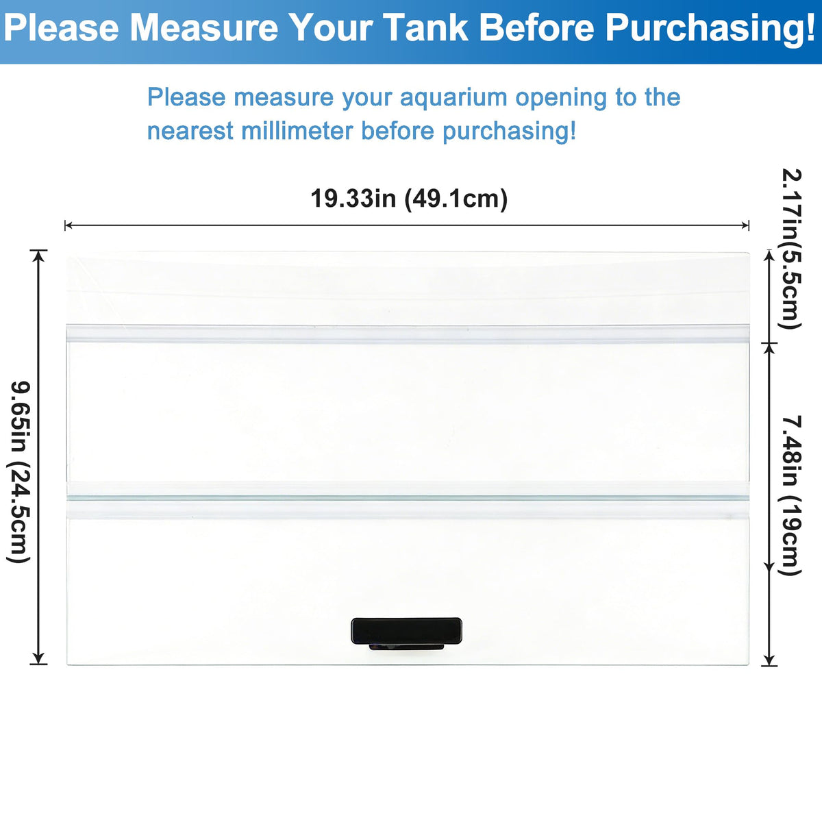 Clear Tempered Glass Aquarium Lid U5514