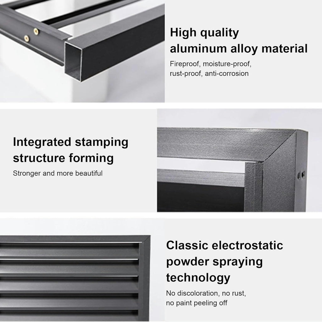 Air Conditioner Fence for Outside Units, Mini Split Pipe Cover, Aluminum AC Cover Q682498