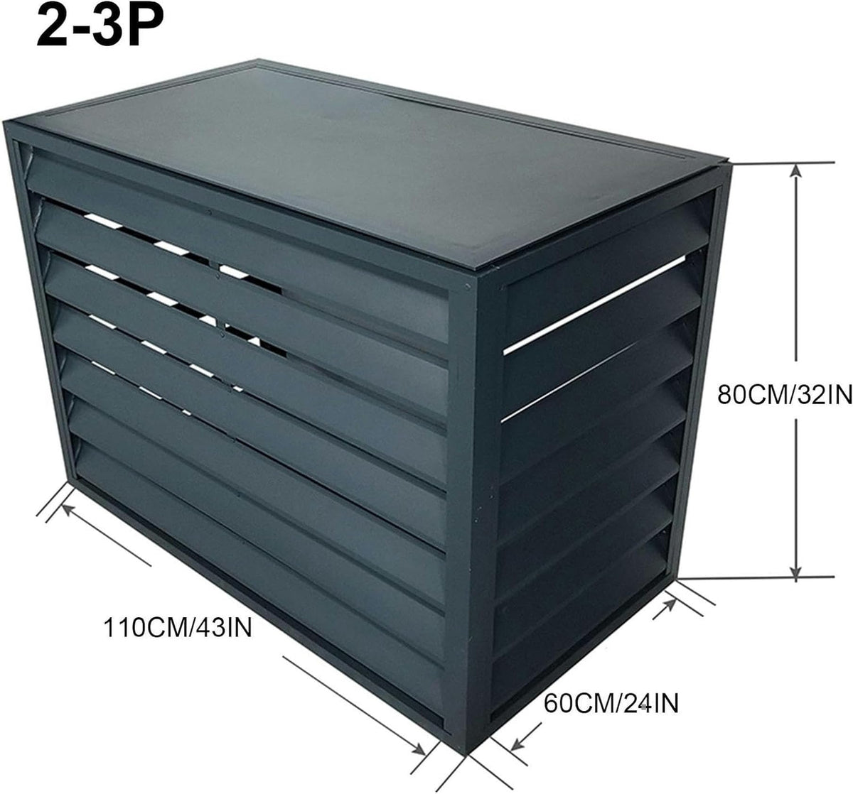 Air Conditioner Fence for Outside Units, Mini Split Pipe Cover, Aluminum AC Cover Q682498