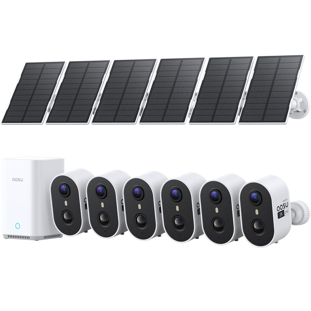 2K Solar Security Cameras Wireless Outdoor System O531339