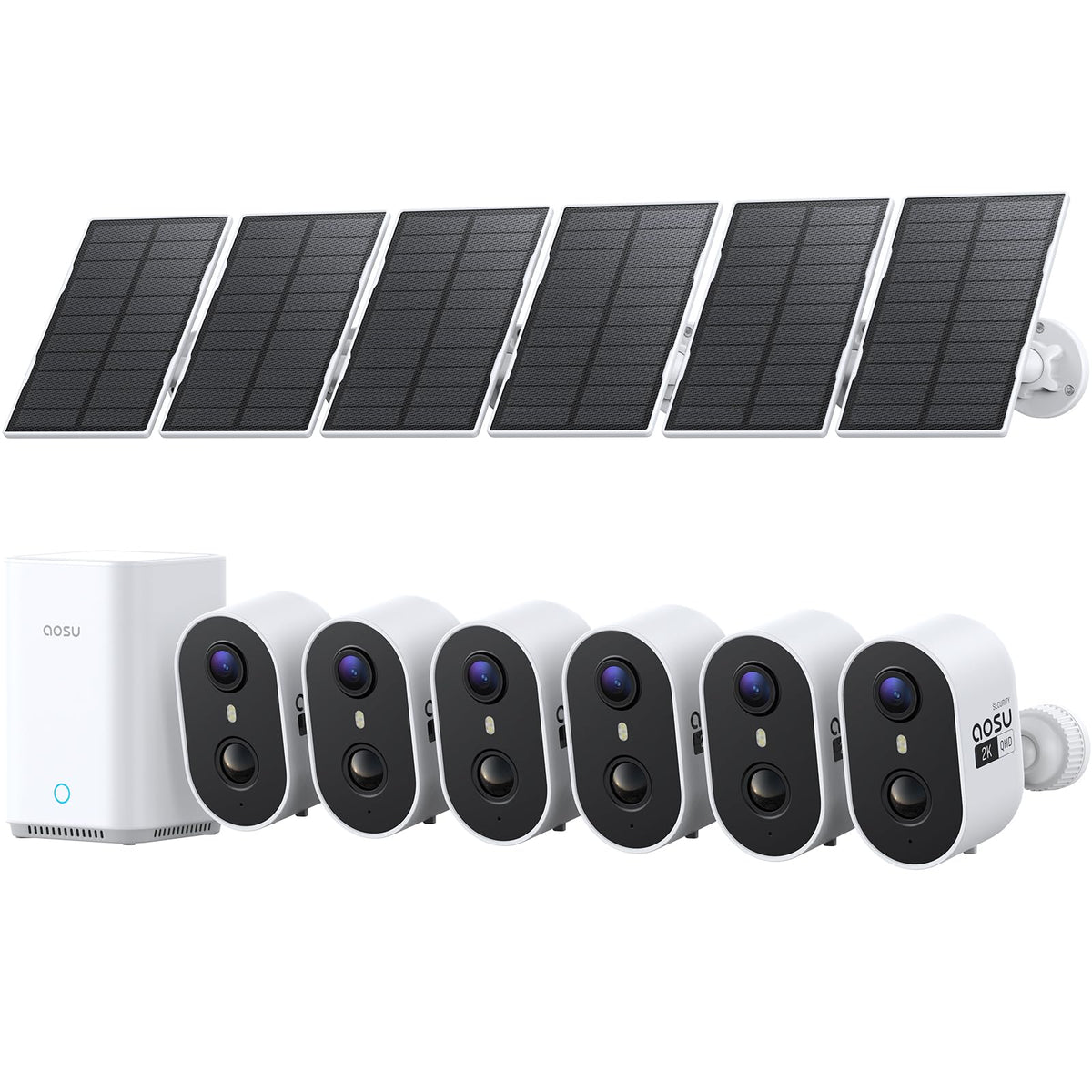 2K Solar Security Cameras Wireless Outdoor System O531339