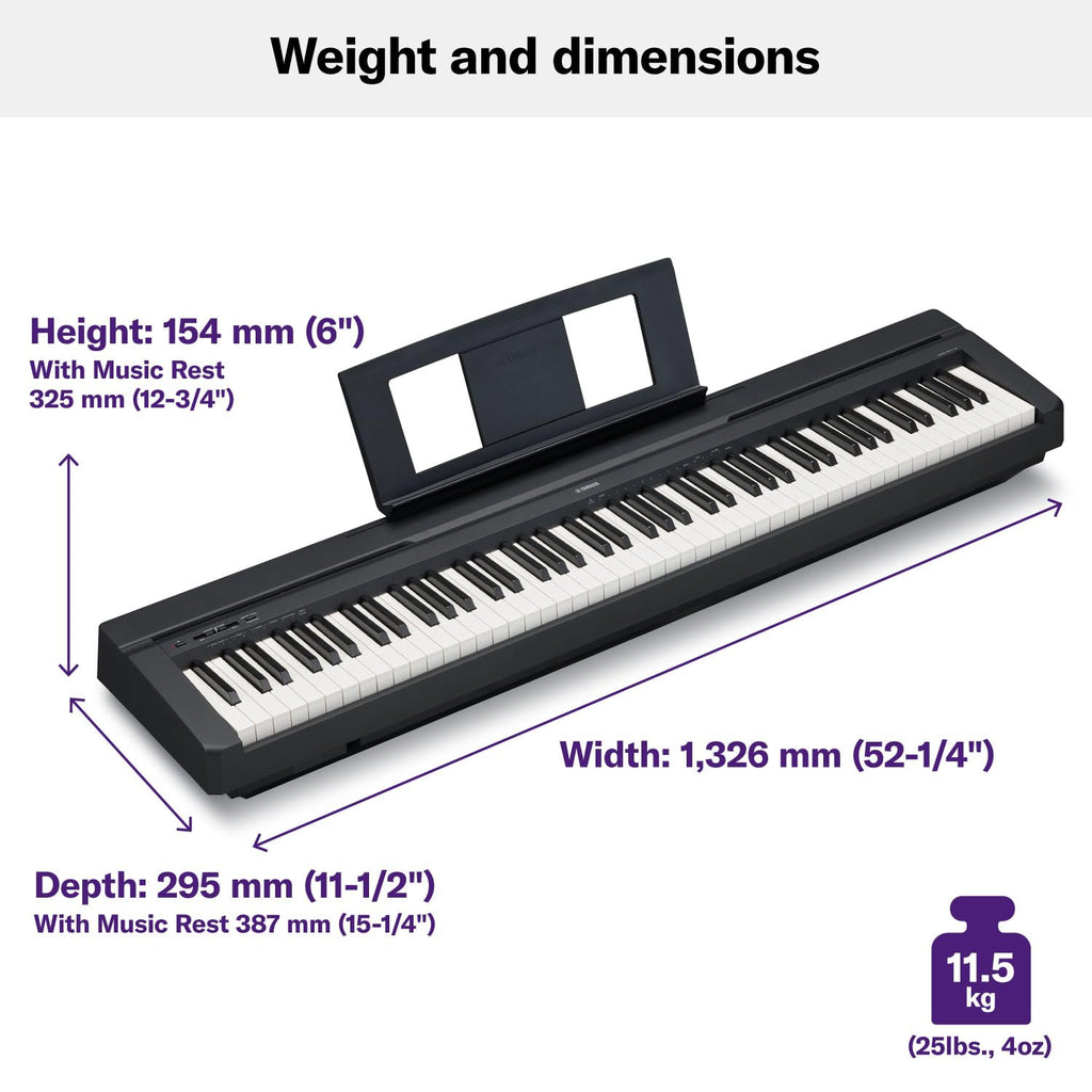 88-Key Weighted Action Digital Piano with Sustain Pedal H695