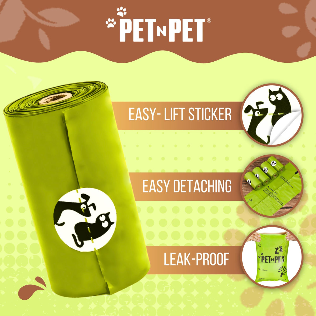 240 Count Plant Based Leak Proof Poop Bags O56145