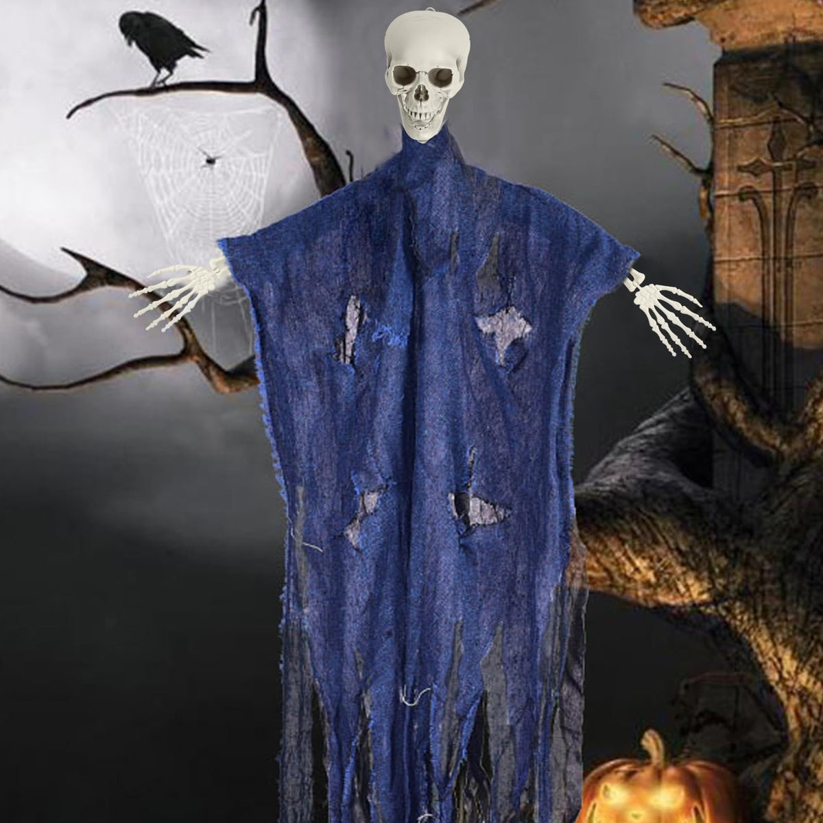5.4Ft Posable Plastic Skeleton with Movable Joints B1819