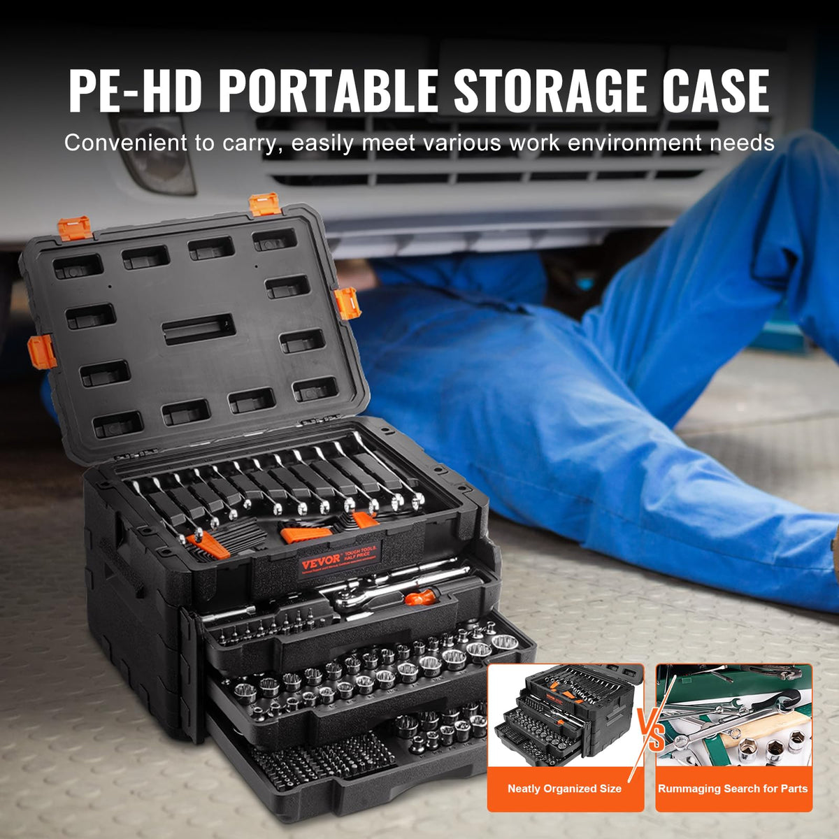 450 PCS Mechanics Tool Set and Socket Set D2947