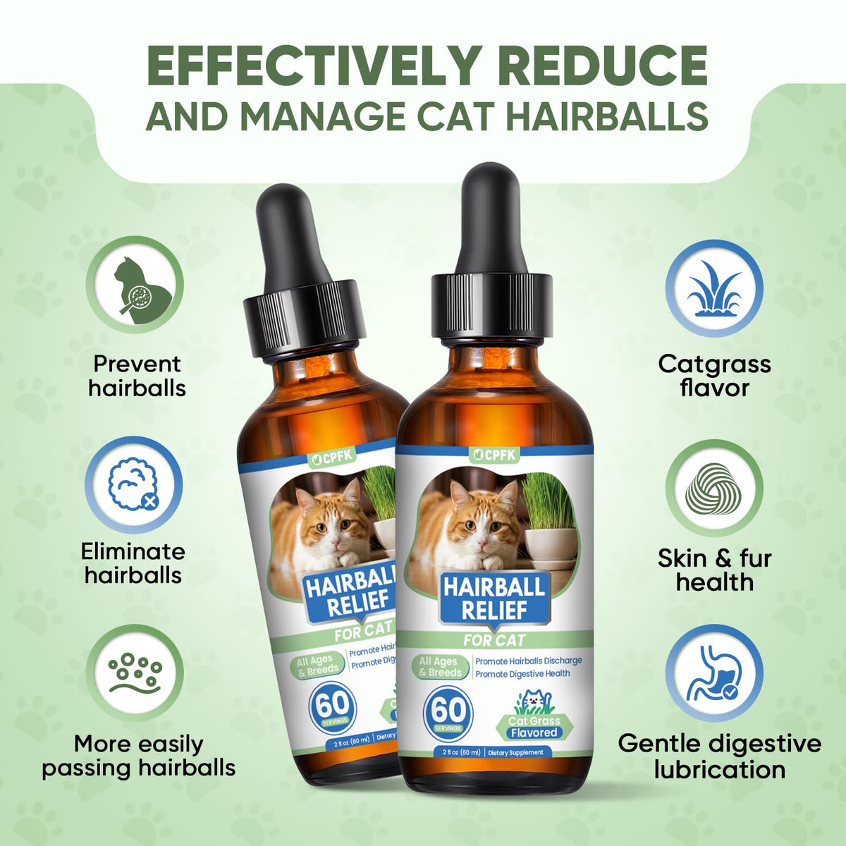 Cat Hairball Remedy Drops 60ml (2 fl oz) 2 Pack J45248