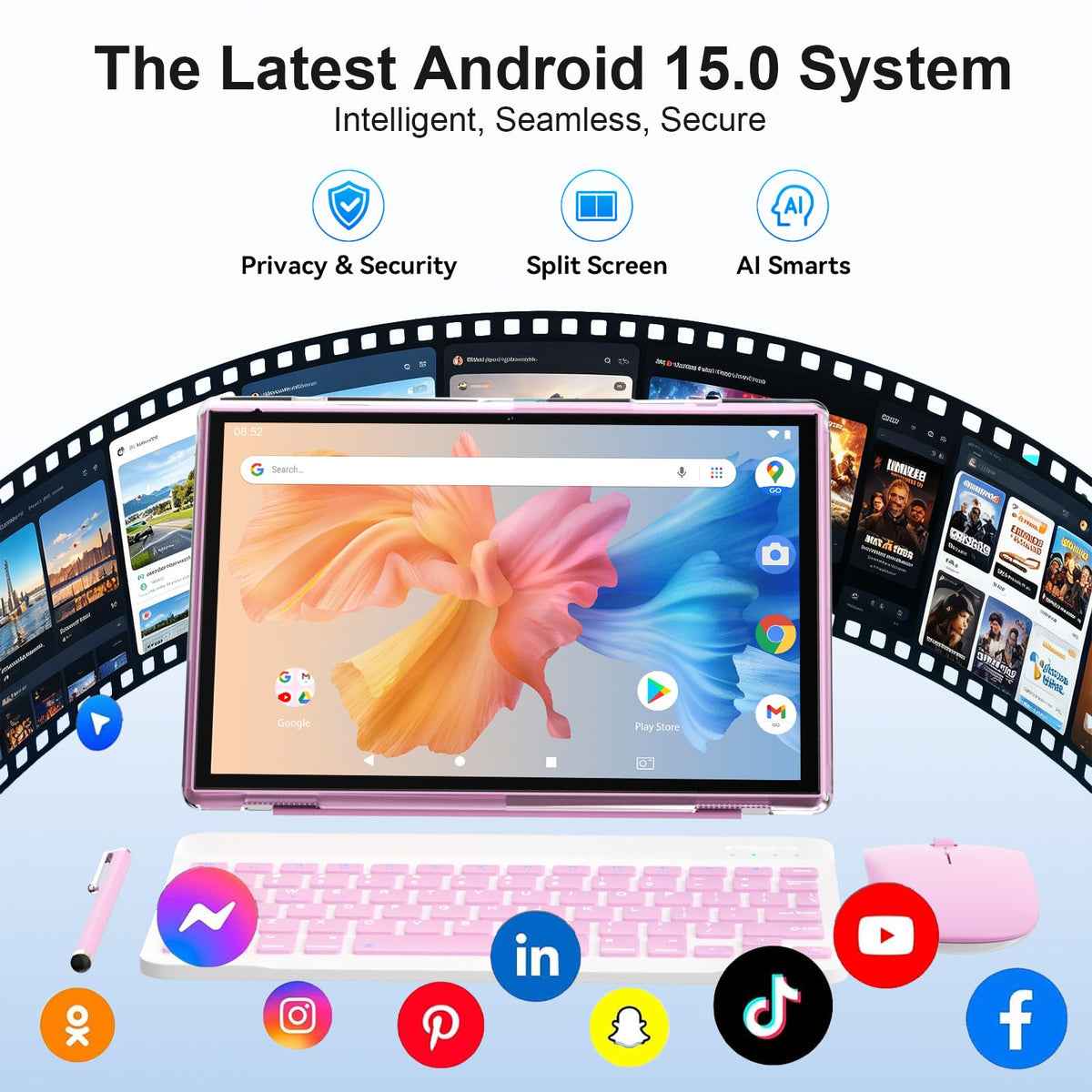 10 inch 2 in 1 Android Tablet with Keyboard 8GB RAM 32GB ROM C939