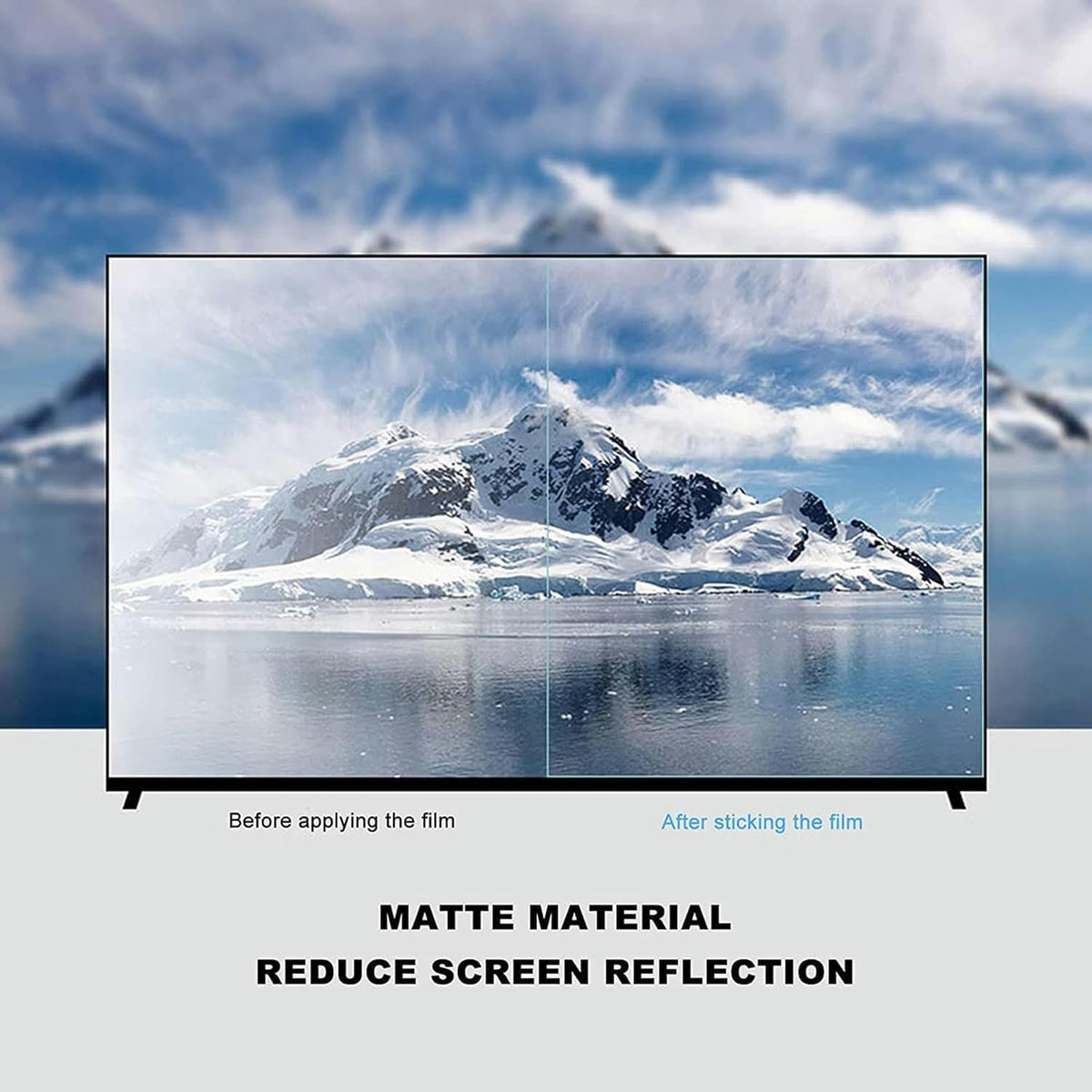32-75 Inch Anti Blue Light Anti-Glare Frosted TV Screen Protector U54737