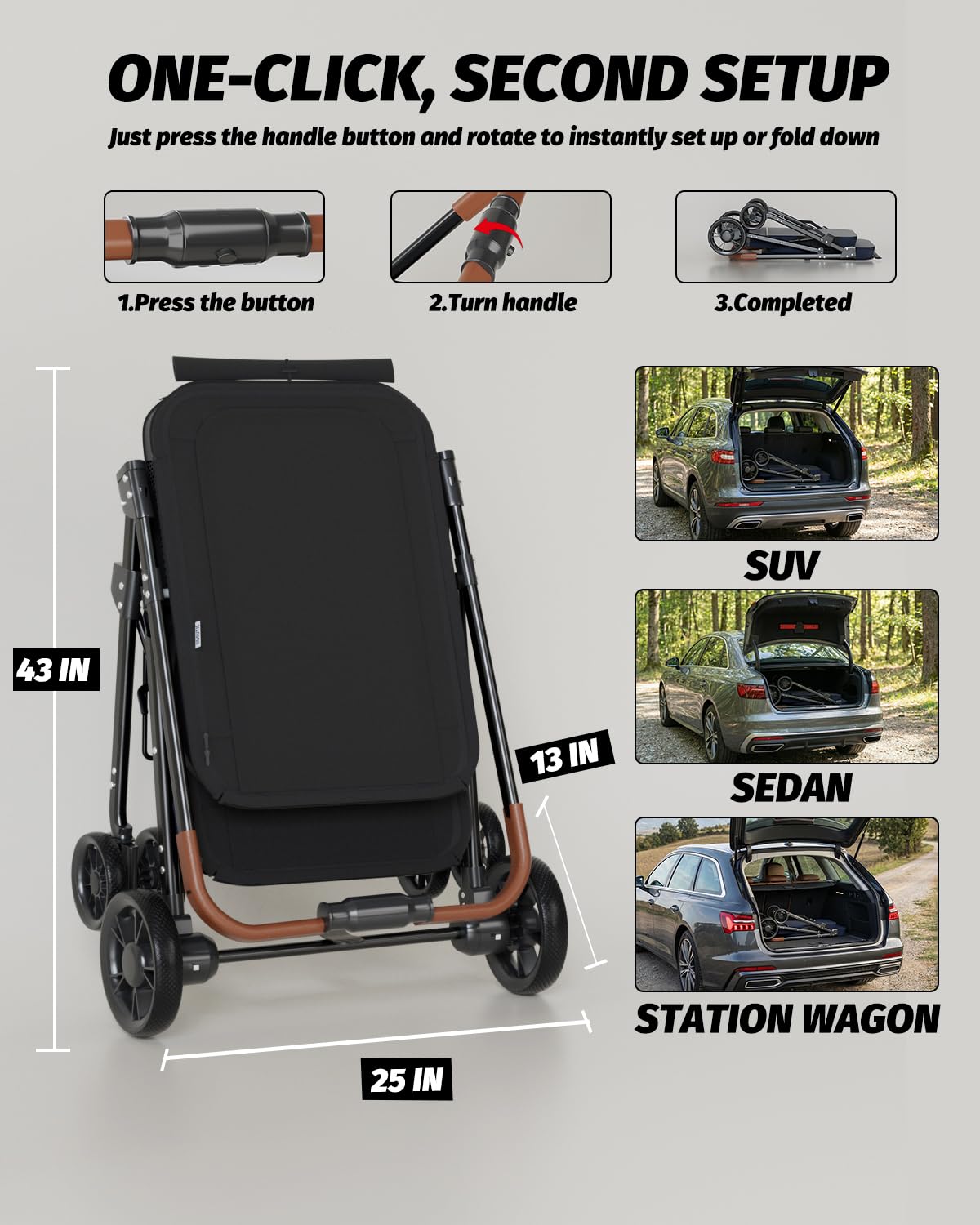 Black Dog Stroller F175