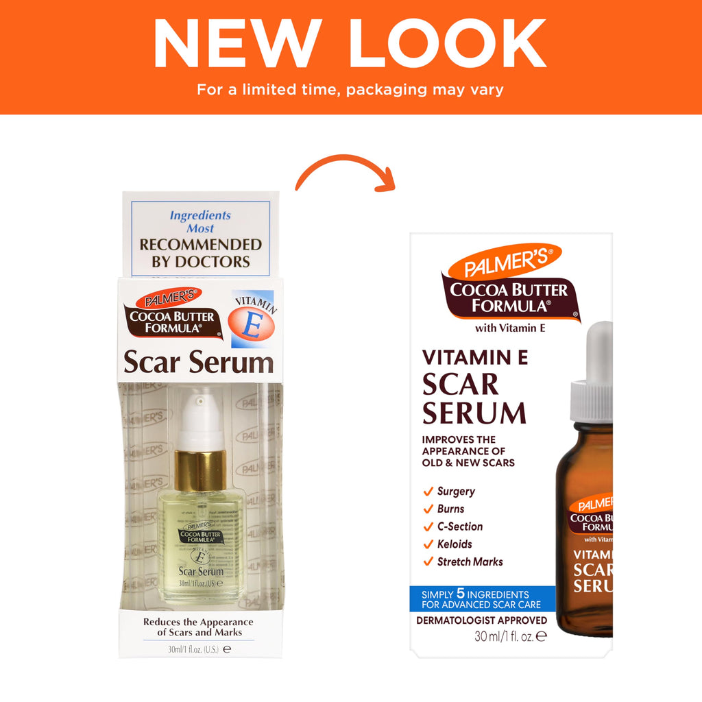 Fragrance Free Cocoa Butter Scar Serum with Vitamin E 1 Oz W8479
