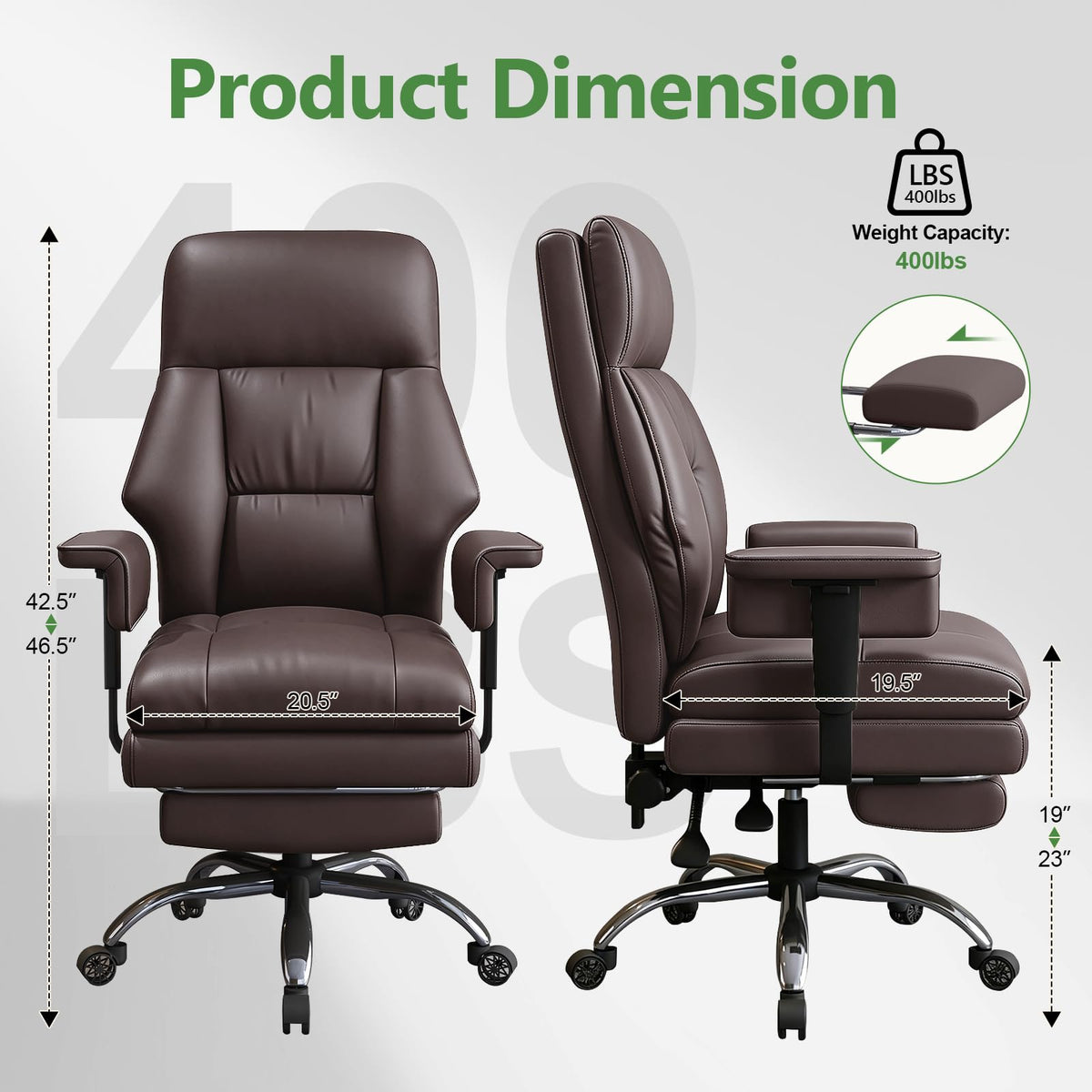 Brown Ergonomic Office Chair D208