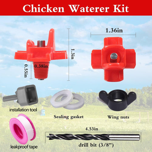 12 Pcs Leakproof Poultry Watering System L853