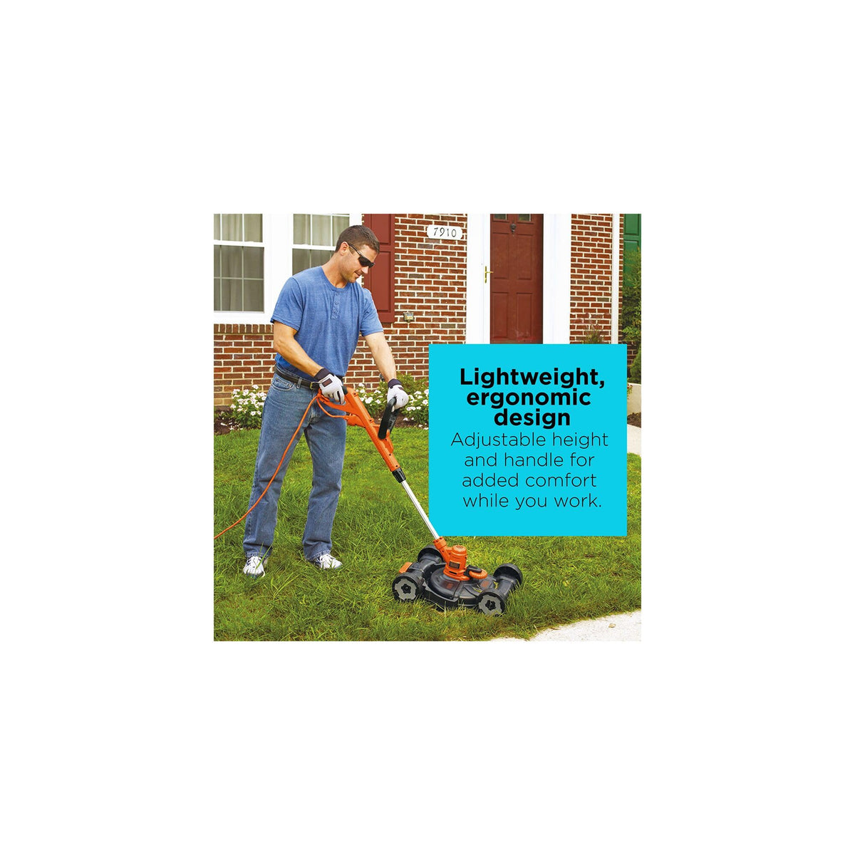 3-in-1 String Trimmer/Edger & Lawn Mower, 6.5-Amp, 12-Inch, Corded T472