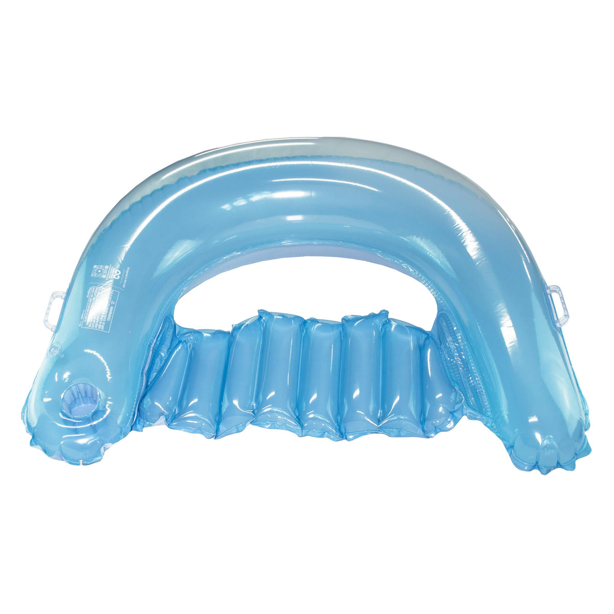 4ft Inflatable Lounge Pool Float with Backrest, Armrests & Cup Holder U525838