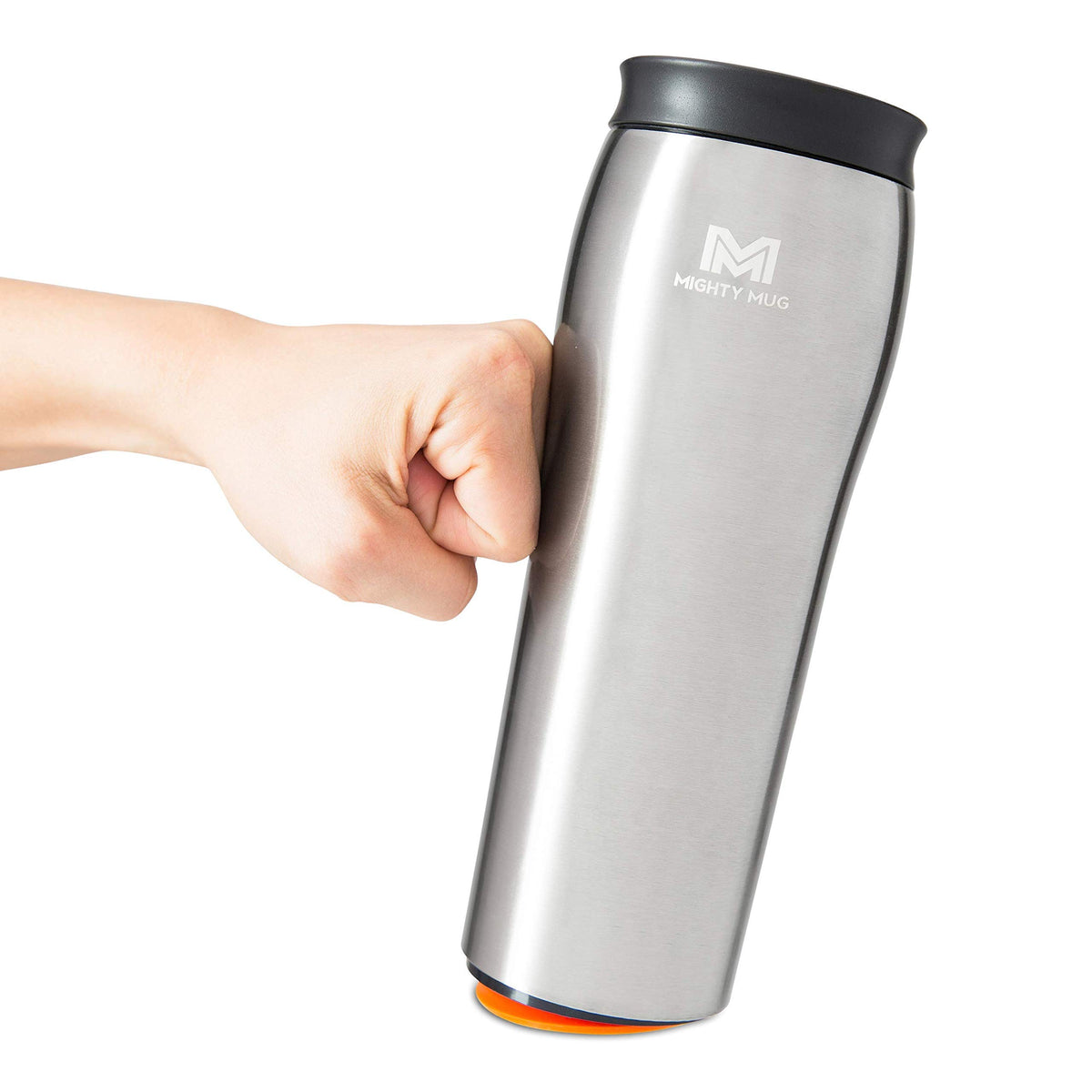Silver Stainless Steel 16 oz Insulated Travel Mug D621
