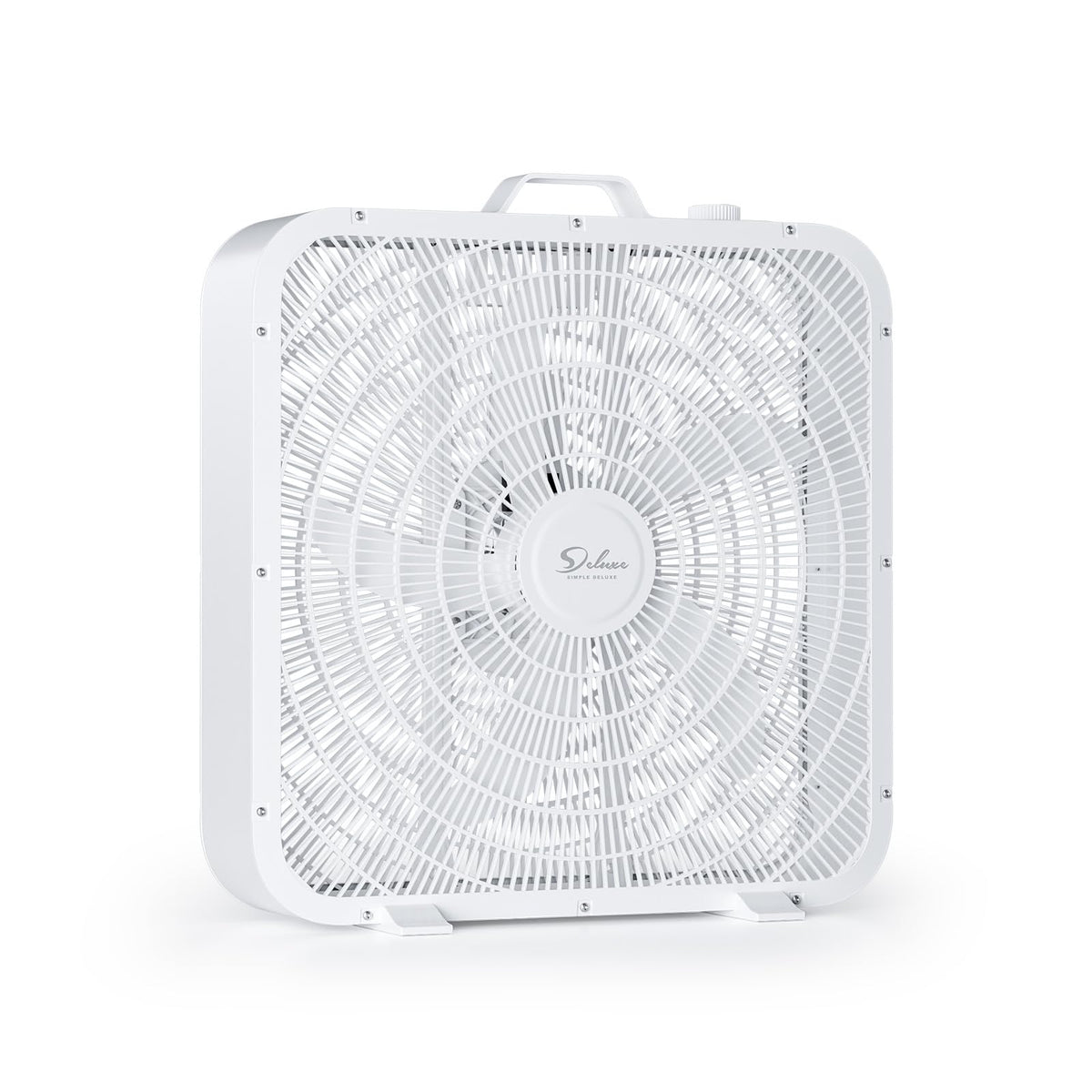 20” White 3-Speed Box Fan with Carry Handle B154