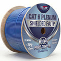 Cat6 Plenum Shielded 1000ft 23AWG Solid Bare Copper Ethernet Cable A3601
