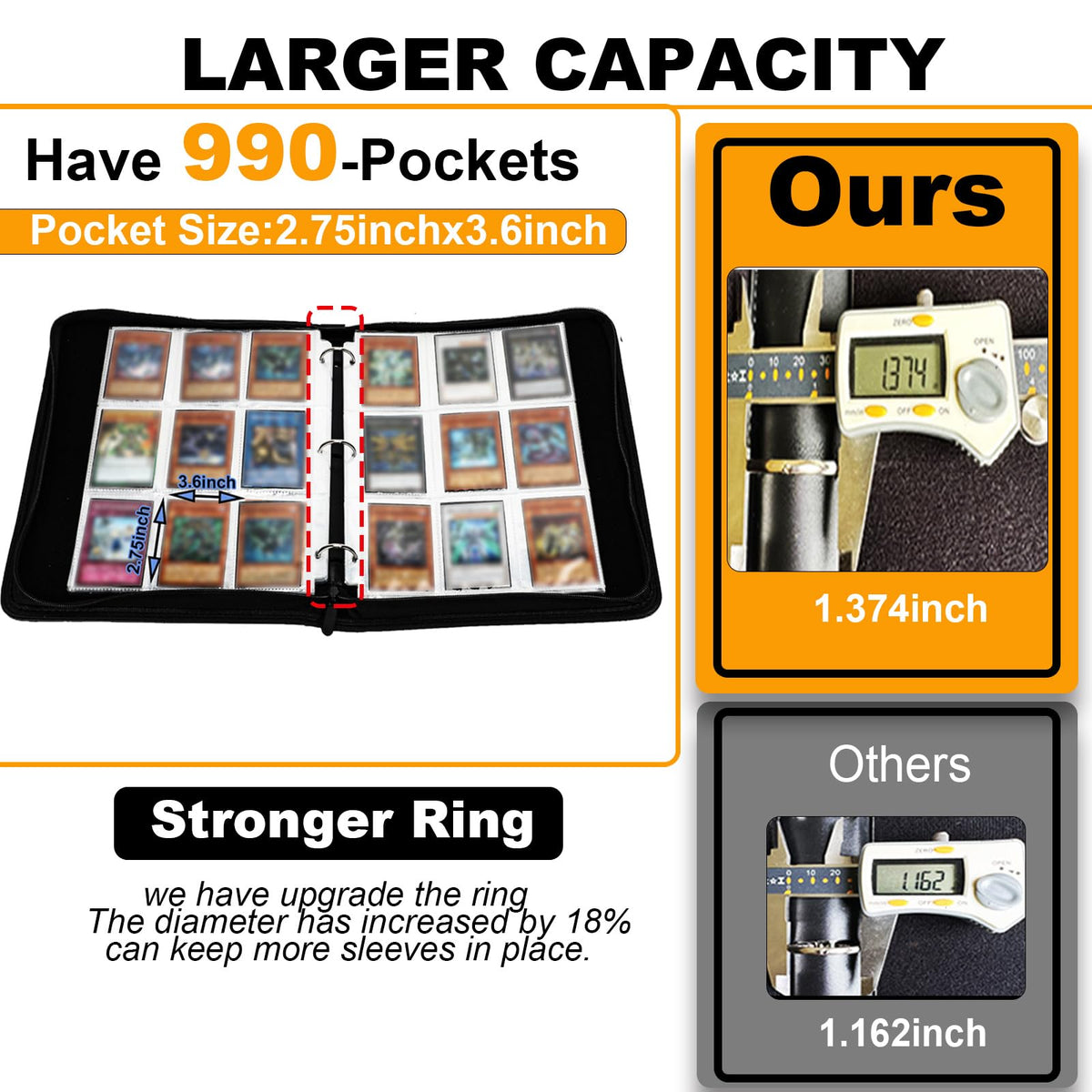Trading Card Binder 990 Pockets T3613