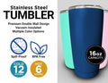 16 oz Insulated Stainless Steel Tumblers 2 Pack Black R587