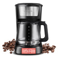 12 Cup Black Glass Carafe Drip Coffee Maker O106555