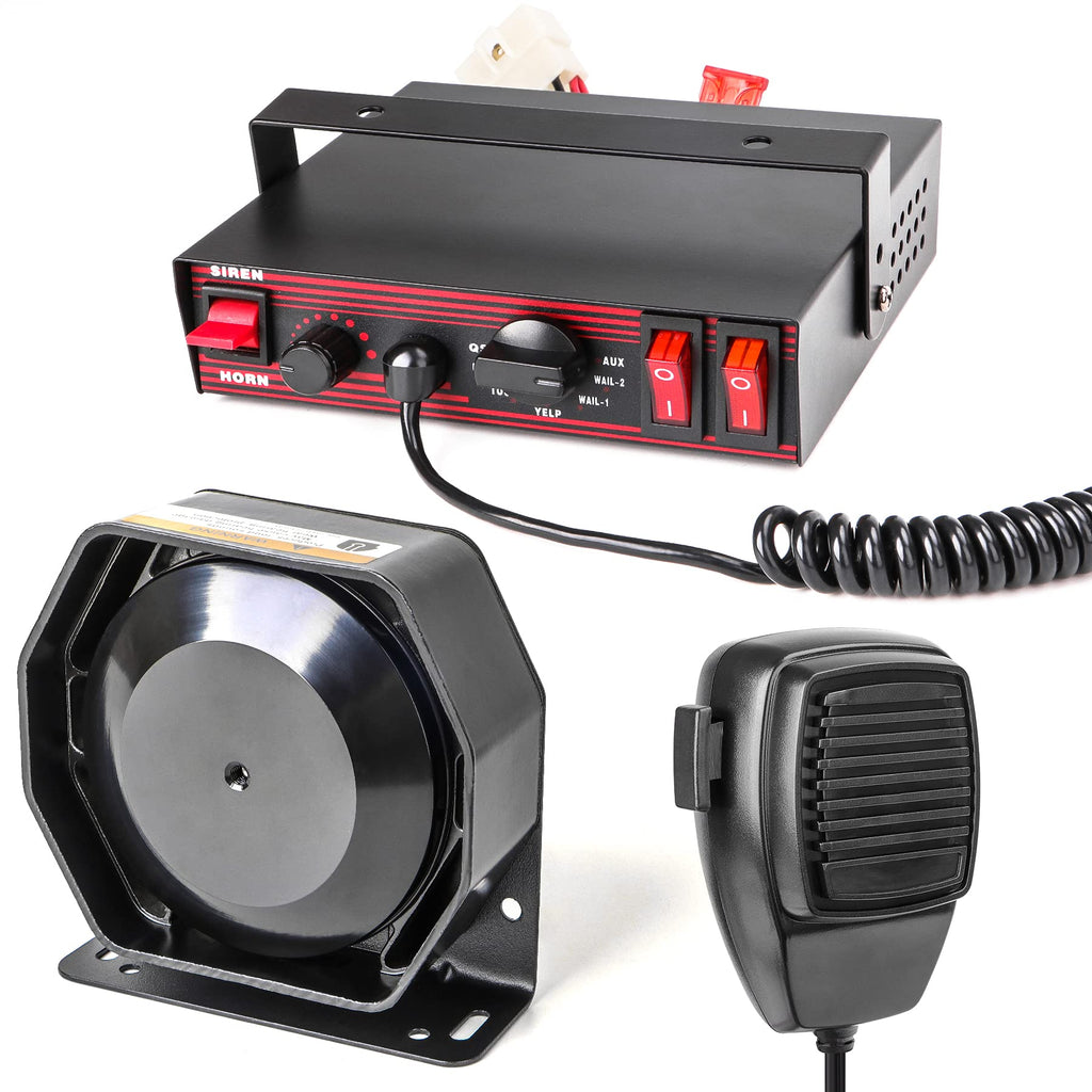 Emergency Police Siren 8 Tones PA System 130DB 200 Watt V43954