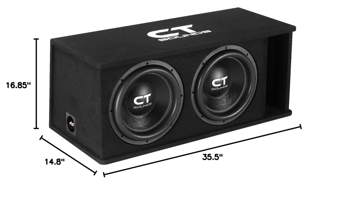 Dual 12” 2600W Subwoofer Box and Amplifier S645