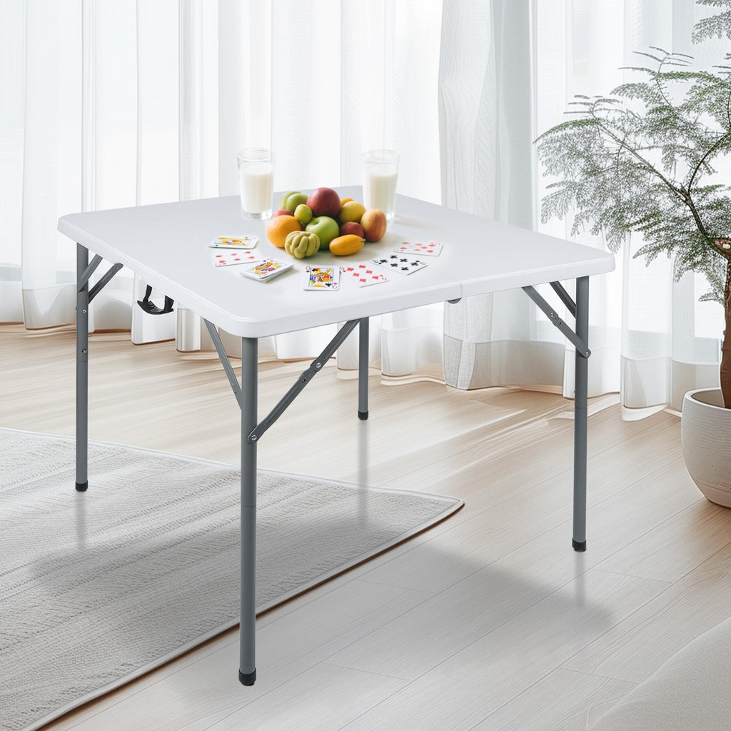 White Square Folding Card Table V20179