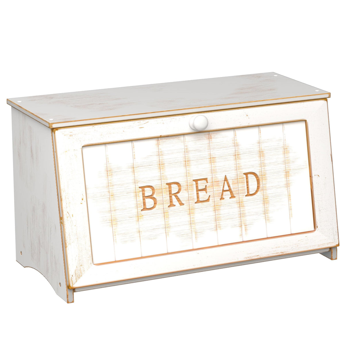 White Bamboo Bread Box U972684
