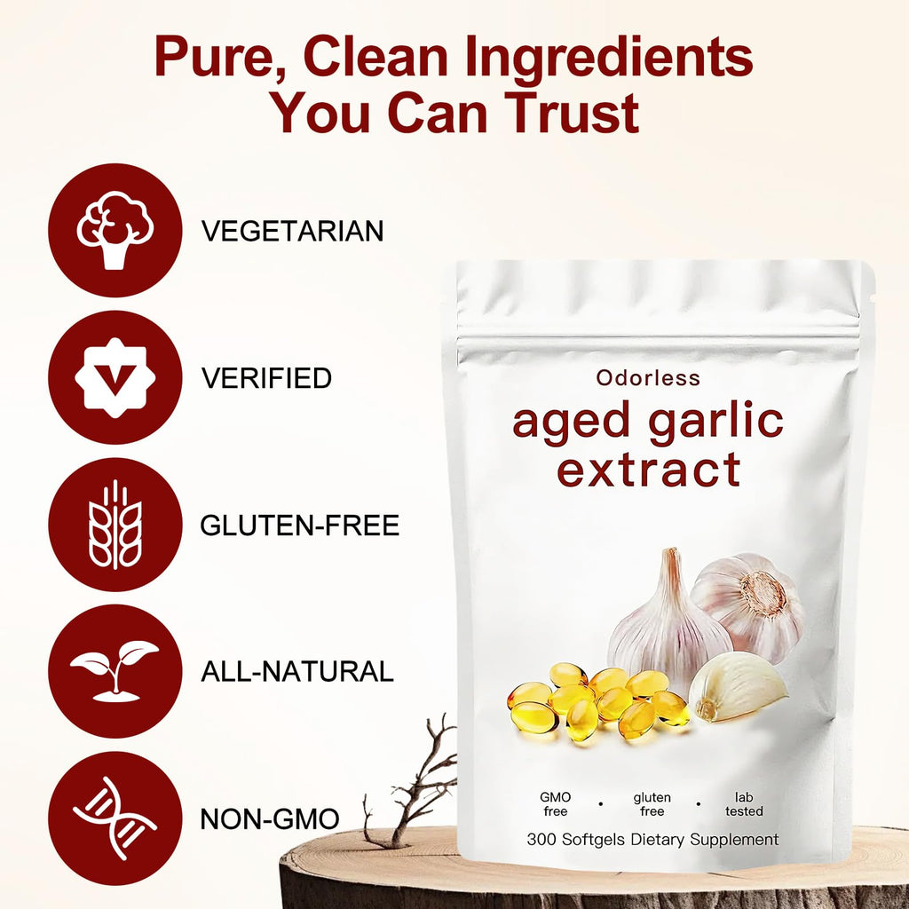 Odorless Organic Aged Garlic Extract Softgels B739