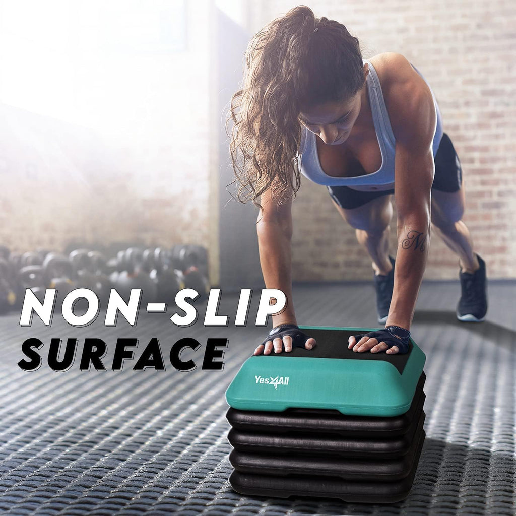 Adjustable Aerobic Step Platform with Stackable Risers J592977
