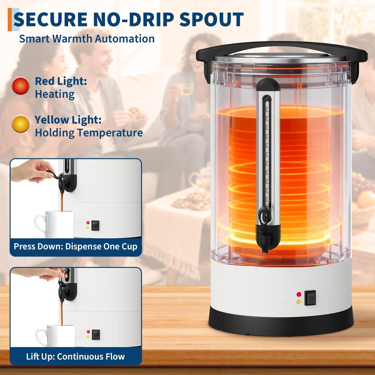 80-Cup Stainless Steel Commercial Coffee Urn M38209