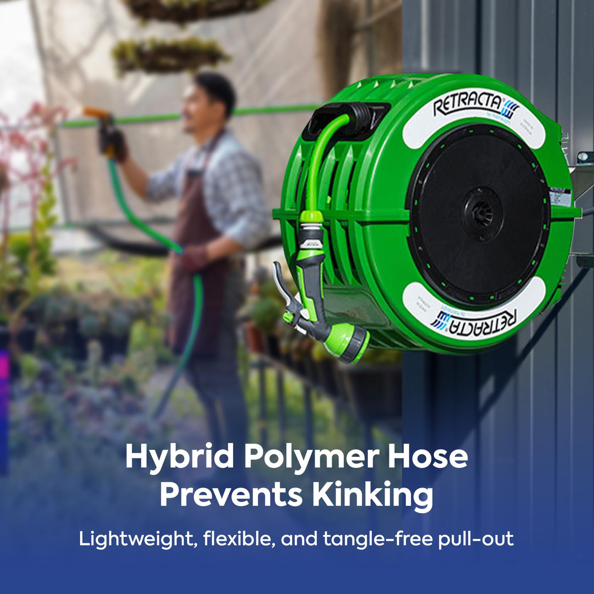 60 Ft Heavy Duty Retractable Garden Hose Reel with Swivel Bracket K277940