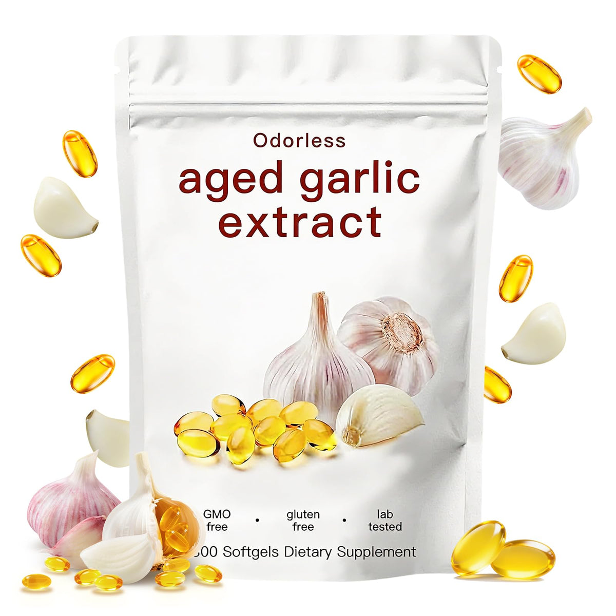 Odorless Organic Aged Garlic Extract Softgels B739