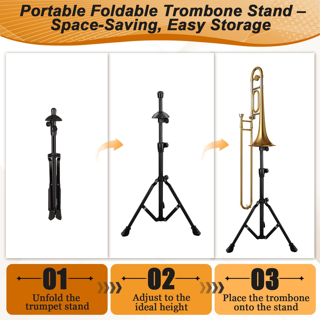 Adjustable Height Retractable Trombone Stand U61233