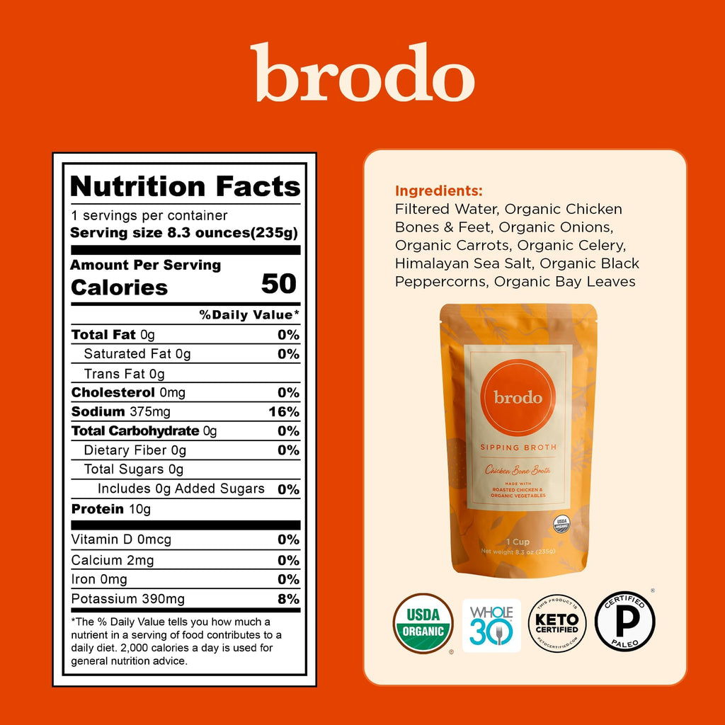 Collagen Rich Bone Broth Variety 6 x 8 oz X789584