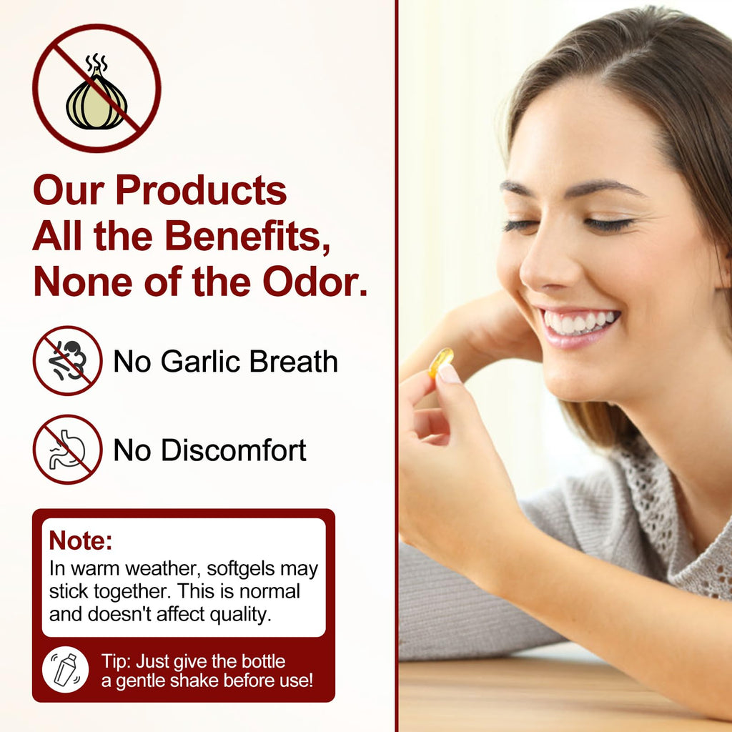 Odorless Organic Aged Garlic Extract Softgels B739