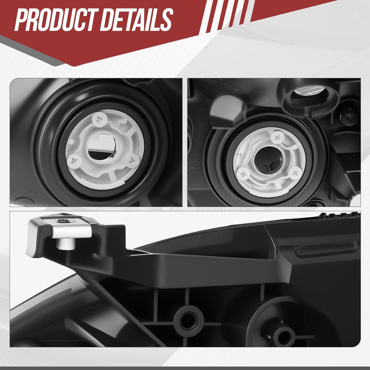 Black Housing Amber Corner Headlight Assembly Set R9792