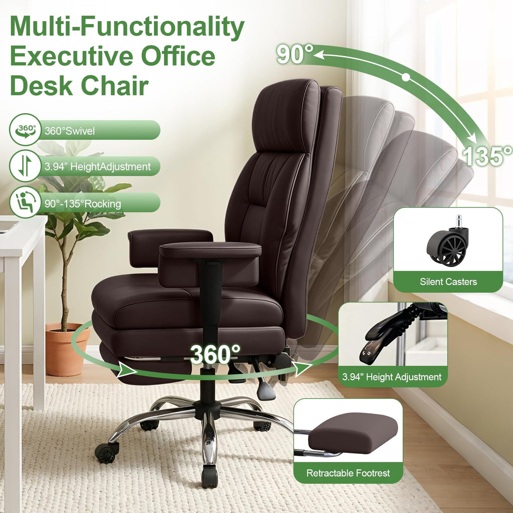 Brown Ergonomic Office Chair D208